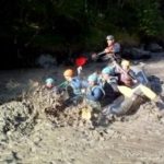 les eaux noire de la Romanche en crue